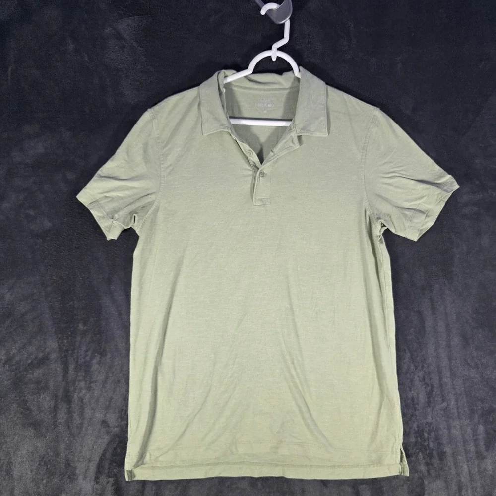 J Crew Performance Polo Shirt‎ Mens Medium M Short Sleeve Casual Top